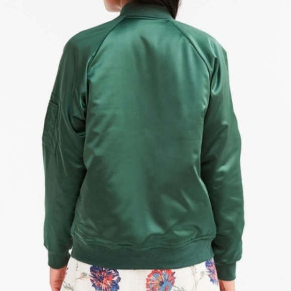 UNIF Urban Outfitters green satin bomber jacket - Picture 6 of 7